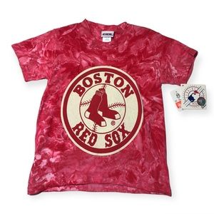 2003 Boston Red Sox Short Sleeve Shirt Girls Size XS 4 / 5 NWT Vintage Tie-dye